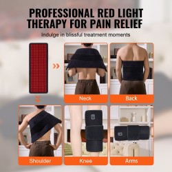 Punavaloterapia-alusta 400 LED-valoa 660/850 nanometriä taipuisa 815×310 millimetriä