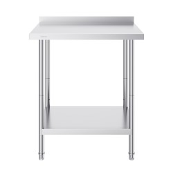 Työtaso ruostumatonta terästä 610 x 762 x 914 mm säädettävällä korkeudella elintarvikekäyttöön