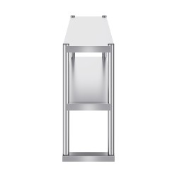 Ylähylly kaksitasoinen ruostumattomasta teräksestä 305 x 1219 mm korkeussäädettävä keittiöön