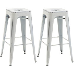 Joshua V2 pinottavat metalliset baarijakkarat 2 kpl setti teollinen tyyli