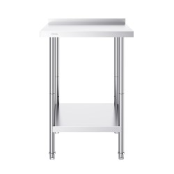 Ruostumaton teräspöytä 610 x 610 x 914 mm säädettävällä hyllyllä ammattikäyttöön