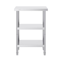 Työtaso ruostumattomasta teräksestä 356x610x864 mm ammattikeittiöön säädettävällä hyllyllä