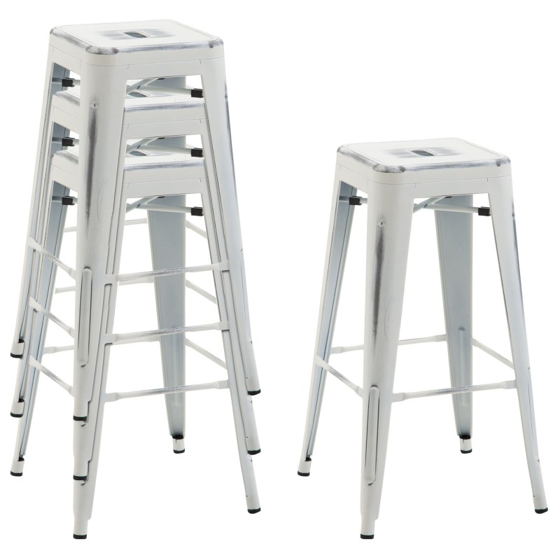 Joshua V2 pinottavat metalliset baarijakkarat, 2 kpl setti, teollinen tyyli