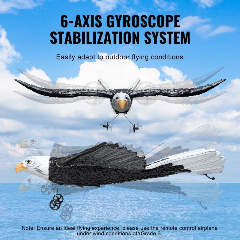 Radio-ohjattava lentokone EPP-runko 41cm siipiväli 2,4 GHz 2-kanavainen 6-akselinen gyro-vakain 2 akkua