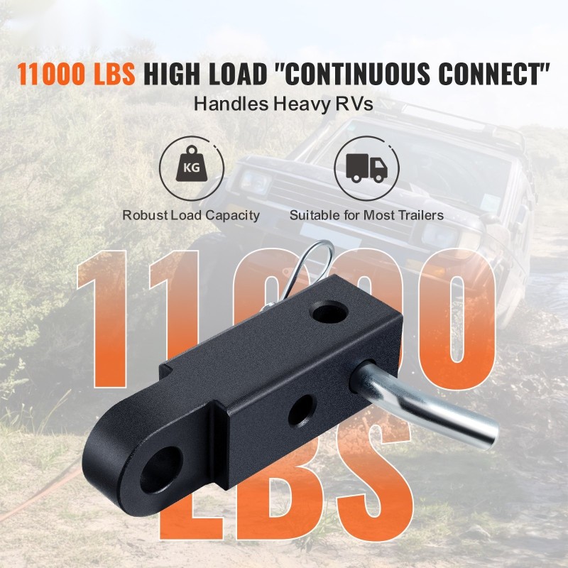 Sakkelikoukku alumiiniseos 6061-T6 2-tuumaisille vastaanottimille lukitustapilla suurin käyttökantavuus 4989 kg