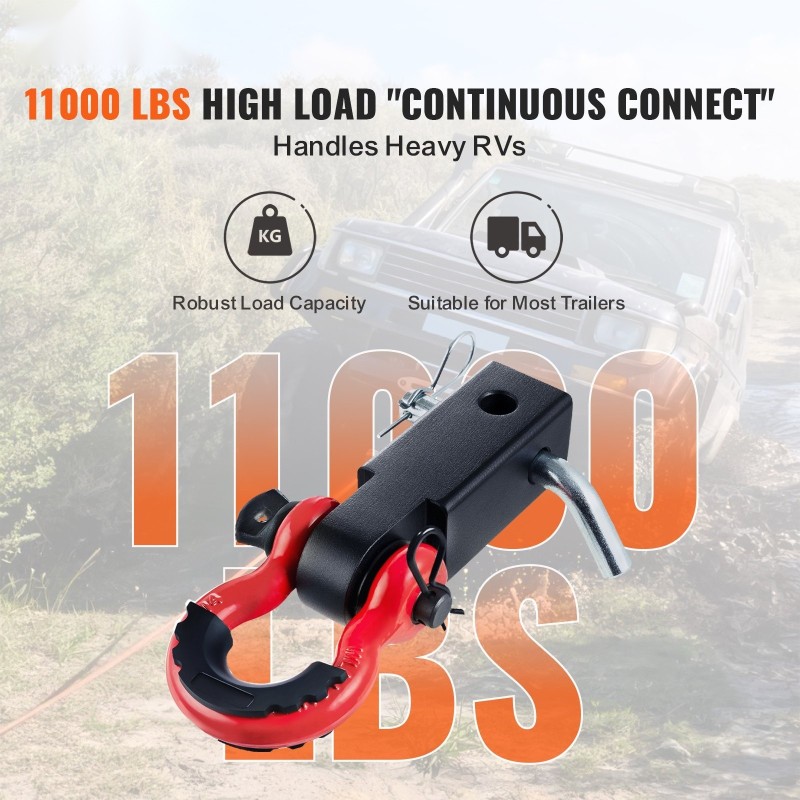 Sakkelivastaanotin hiiliteräksestä 2 tuuman vetopäähän 20 tonnin murtolujuudella ja lukitustapilla