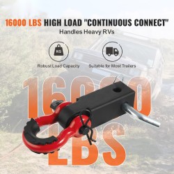 Vetokoukkusovitin 2 tuuman vastaanottimeen alumiiniseos lukittava vetokoukkutappi 7256 kg käyttökuorma