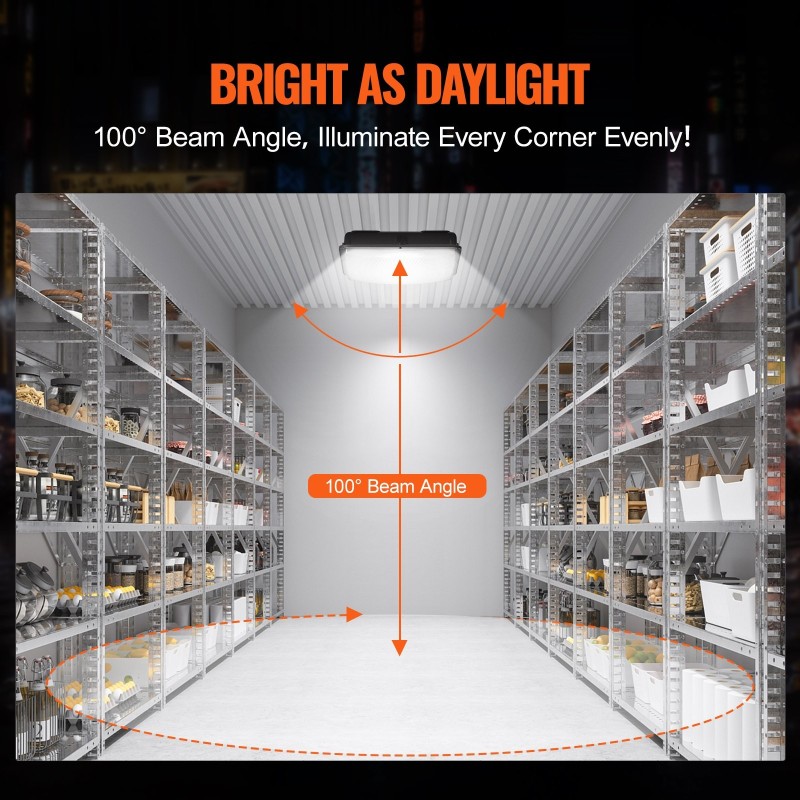 LED-katoksivalaisinsarja 4 kpl 150 W 16500 lm 5000–5500 K painevalettu alumiinikotelo IP65