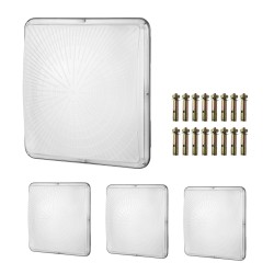 LED-katoksivalaisinsarja 4 kpl 150 W 16500 lm 5000–5500 K painevalettu alumiinikotelo IP65