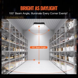 LED-katoksivalaisin 150W 16500 lm 5000K IP65 painevalettu alumiinikotelo 315 x 315 mm