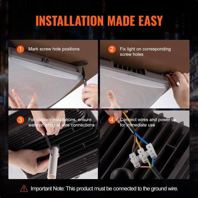 LED-katoksivalaisin 150W 16500 lm 5000K IP65 painevalettu alumiinikotelo 315 x 315 mm