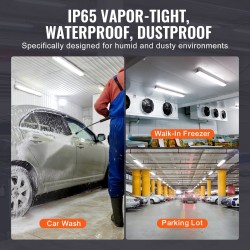 LED höyrytiivis valaisin 1270 mm 4 kpl 40/50/60W IP65 5000K
