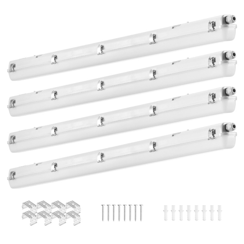 LED höyrytiivis valaisin 1270 mm 4 kpl 40/50/60W IP65 5000K