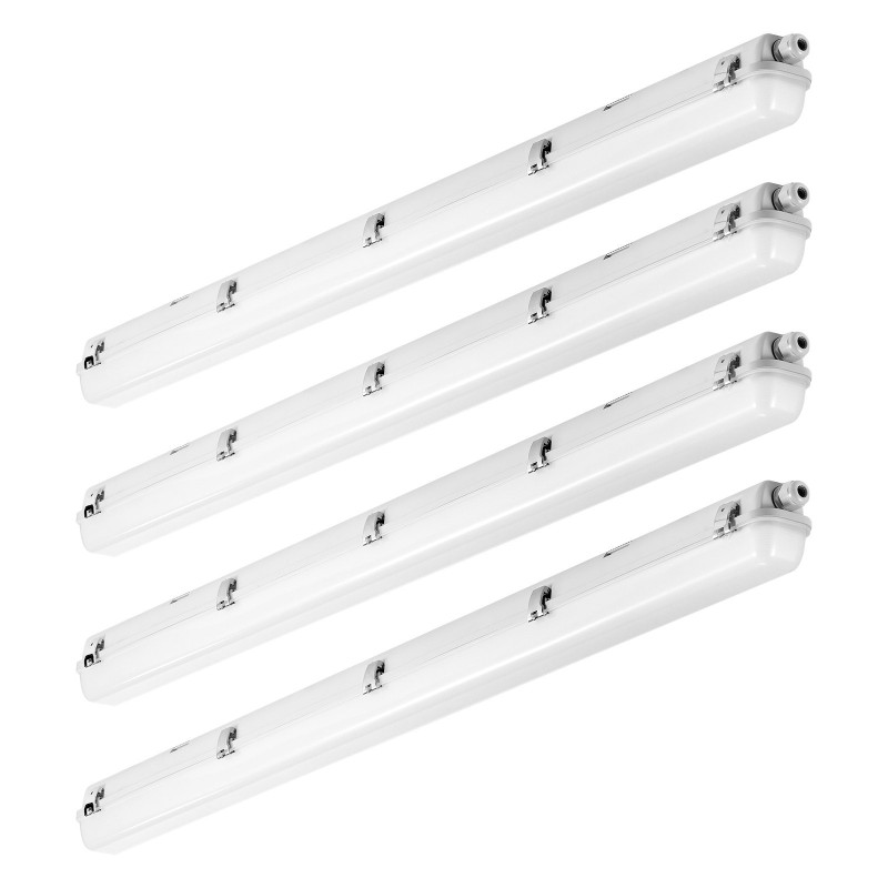 LED höyrytiivis valaisin 1270 mm 4 kpl 40/50/60W IP65 5000K