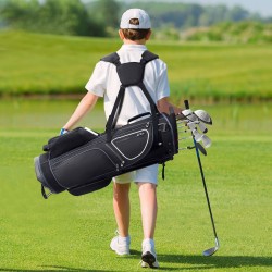 Golfkärrylaukku 14-osainen jakajayläosa 11 taskua 600D polyesteri irrotettava kaksoishihna pölysuoja