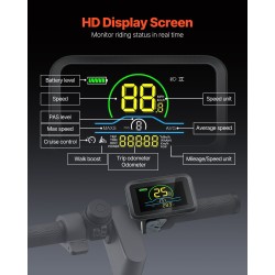 Etupyörän muunnossarja sähköavusteiseen pyörään 1000W 48V 26-tuumaiselle vanteelle LCD-näytöllä PAS-järjestelmällä