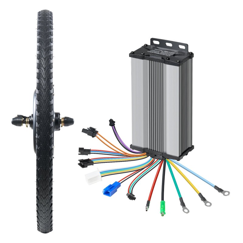 Etupyörän muunnossarja sähköavusteiseen pyörään 1000W 48V 26-tuumaiselle vanteelle LCD-näytöllä PAS-järjestelmällä