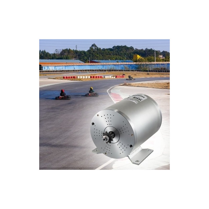 Harjaton 48V 1800W tasavirtamoottoripaketti täysin kuparikäämitys alumiinikuori nopeudensäädin kaasupoljin ja johtosarja