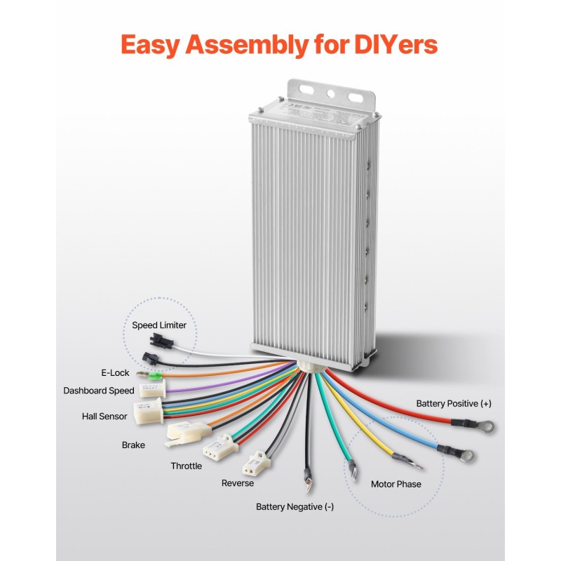 Harjaton tasavirtamoottorisarja 750W 48V 2,5 N·m päivitetyllä ohjaimella sähköpyöriin