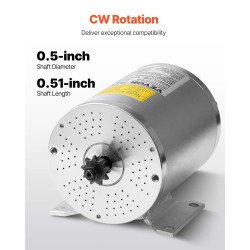 Harjaton tasavirtamoottori 48V 1800W 4500 kierrosta minuutissa 4 N·m sähköpyöriin
