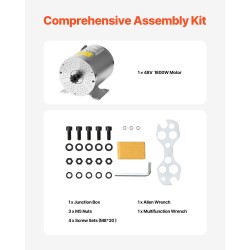 Harjaton 72V 3000W tasavirtamoottori sähköpyöriin ja sähköskoottereihin