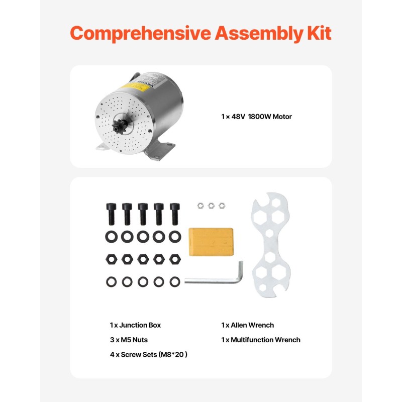 Harjaton 72V 3000W tasavirtamoottori sähköpyöriin ja sähköskoottereihin