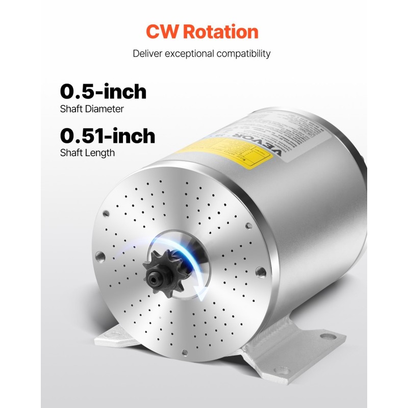 Harjaton tasavirtamoottoripaketti 1800W 48V 4500 rpm ohjain ja kaasukahva sähköajoneuvoihin