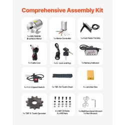 Harjaton moottoripaketti 1800W 48V jalkapoljin kaasukahvasarja sähköpyöriin skoottereihin kartingeihin