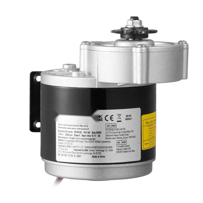 Harjallinen tasavirtamoottori 350 W 24 V sähköpyöriin ja skoottereihin