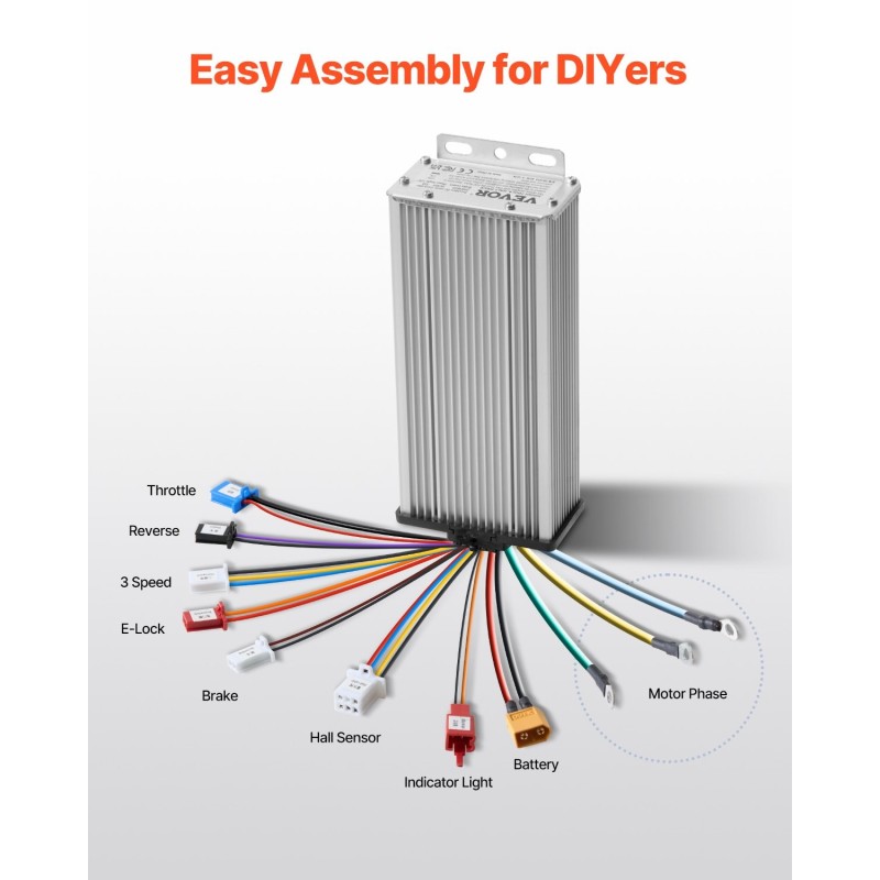 Harjaton 2000W 48V tasavirtamoottorisarja ohjaimella 4,8 N·m sähköajoneuvoihin