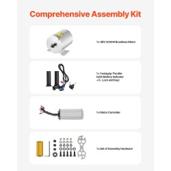 Harjaton tasavirtamoottorisarja 2000W 48V sähköpyöriin ja skoottereihin