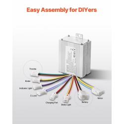 Harjallinen tasavirtamoottoripaketti 450 wattia 36 volttia 3000 kierrosta minuutissa ohjaimella kupariytimellä