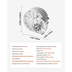 Harjallinen tasavirtamoottoripaketti 450 wattia 36 volttia 3000 kierrosta minuutissa ohjaimella kupariytimellä