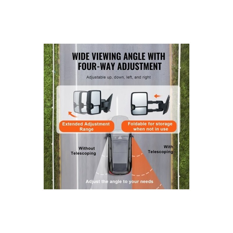 Vetypeilit pari musta sähkösäädöllä lämmitys suuntavalo LED-ajovalo Chevrolet Silverado 2003–2007 GMC Cadillac