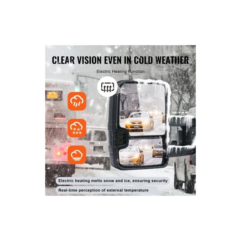 Vetypeilit pari musta sähkösäädöllä lämmitys suuntavalo LED-ajovalo Chevrolet Silverado 2003–2007 GMC Cadillac