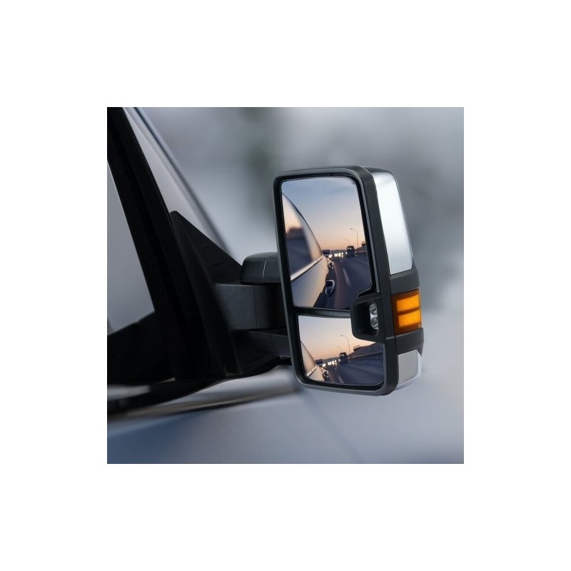 Vetypeilit pari musta sähkösäädöllä lämmitys suuntavalo LED-ajovalo Chevrolet Silverado 2003–2007 GMC Cadillac