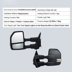 Vetpeilit vasen ja oikea pari sähkösäätöiset lämmitettävät suuntavilkulla maavalaisimella Ford F150 2015–2018