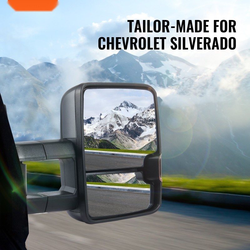 Peruutuspeilit sähkösäätöiset lämmitettävät laajennetut Chevrolet Silverado GMC Cadillac 2007–2014