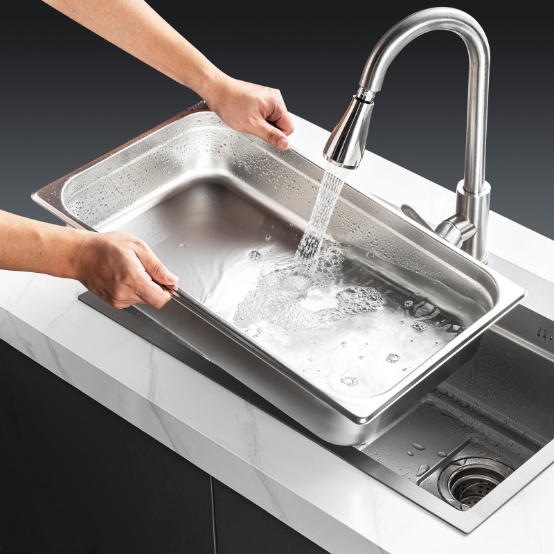 Täyskokoiset GN hotelipannut 201-ruostumatonta terästä 6 kpl 4 tuumaa