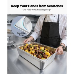 Täysikokoinen GN 1/1 ruostumaton teräs höyryvuoka 145 mm 20,5 l