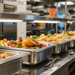 Täysikokoinen GN 1/1 ruostumaton teräs höyryvuoka 145 mm 20,5 l