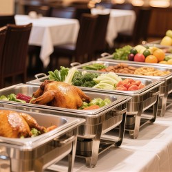 Höyryastia ruostumatonta terästä 1/2-kokoinen 63,5 mm syvä 3,8 L 4 kpl