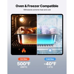 Höyryastia ruostumatonta terästä 1/2-kokoinen 98 mm 6 l 6 kpl