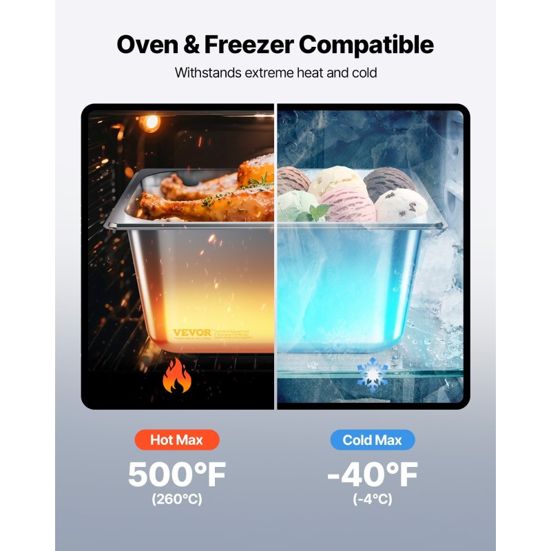 Ruostumaton teräs GN-astia puolikokoinen 148 mm syvä 9 litraa kansilla 2 kappaletta