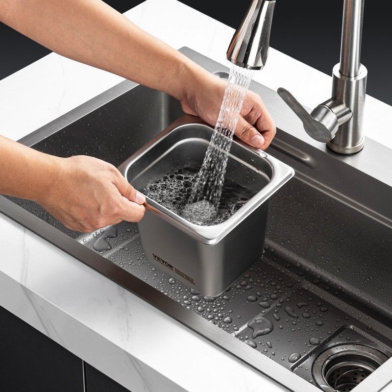 GN-hotelivuokat SUS201-ruostumaton teräs 1/6 GN-koko 6 kpl 6 tuumaa syvät ammattikeittiöille