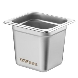 GN-hotelivuokat SUS201-ruostumaton teräs 1/6 GN-koko 6 kpl 6 tuumaa syvät ammattikeittiöille