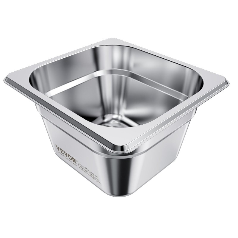 Vuoka 1/6 kokoinen ruostumaton teräs 100 mm 1,7 l 6 kpl