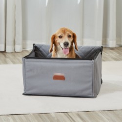 Koiran turvaistuin autoon 600D vedenpitävä kangas lasikuitutangot 26 paunaa harmaa