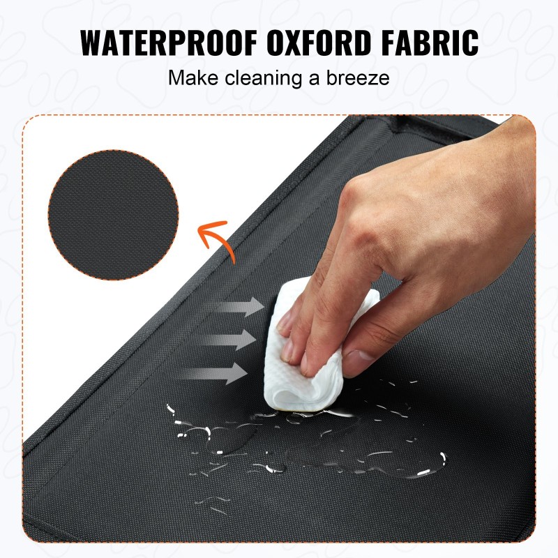 Koiran autosänky vedenpitävä kangas puuvillatäytteinen tukeva runko enintään 12 kg musta