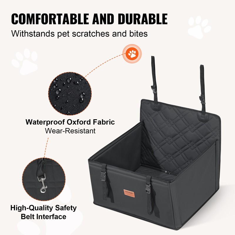 Koiran autopenkki takapenkille 600D Oxford-kangas vesitiivis tukeva tukirakenne turvahihnalla jopa 18 kg